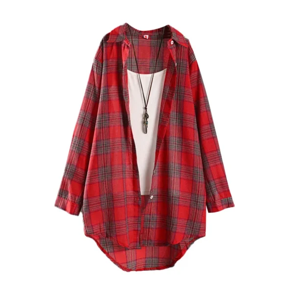Women's Linen Blouse Vintage Chinese Style Buttoned Long Sleeve Shirt - Image 5
